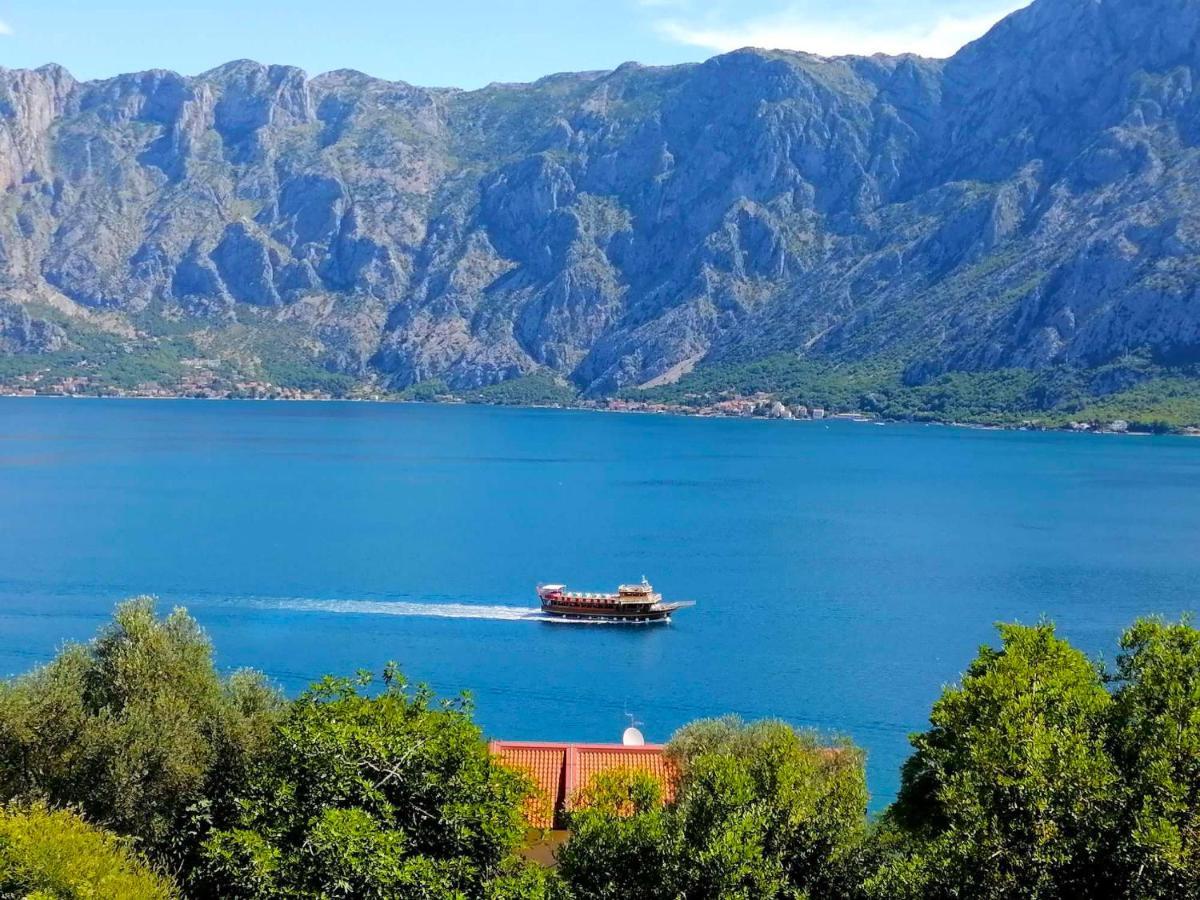 Bay Of Kotor View Apartment With Pool Prčanj Dış mekan fotoğraf
